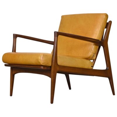 Kofod-Larsen for Selig Leather Lounge Chair