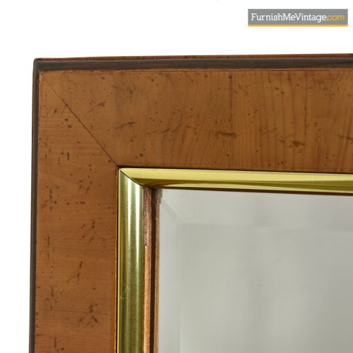 Drexel Avenues burl wood birds eye mirrors gold trim