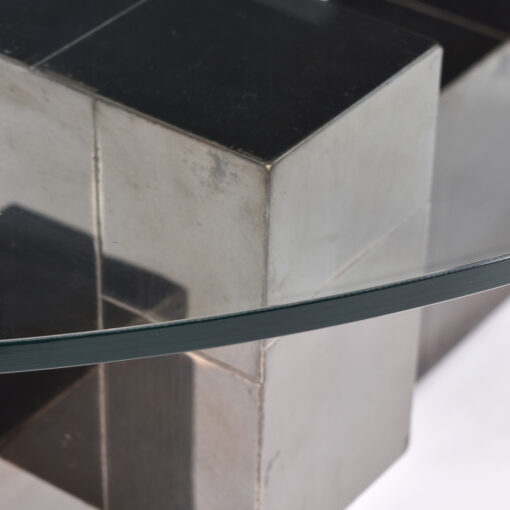 new glass on Paul Evans coffee table