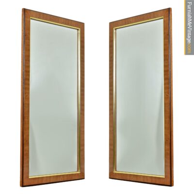 Drexel Avenues burl wood birds eye mirrors gold trim