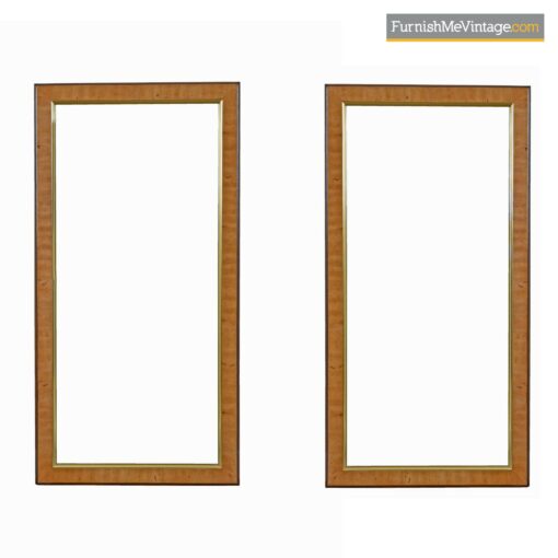 Drexel Avenues burl wood birds eye mirrors gold trim