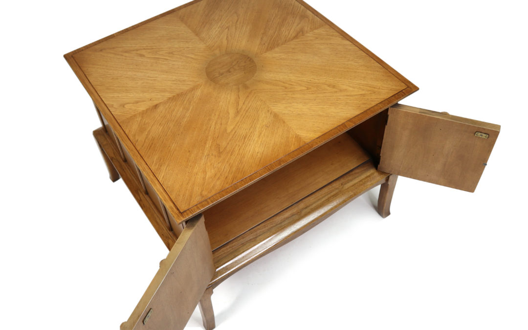 Thomasville Horizon Pecan End Table Cabinet