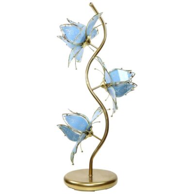 Anthony California Blue Gold Flower lamp