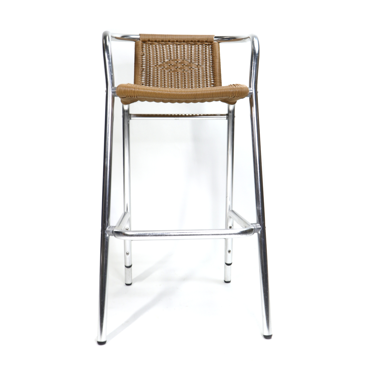 Modern Outdoor Polished Aluminum Bar Stools