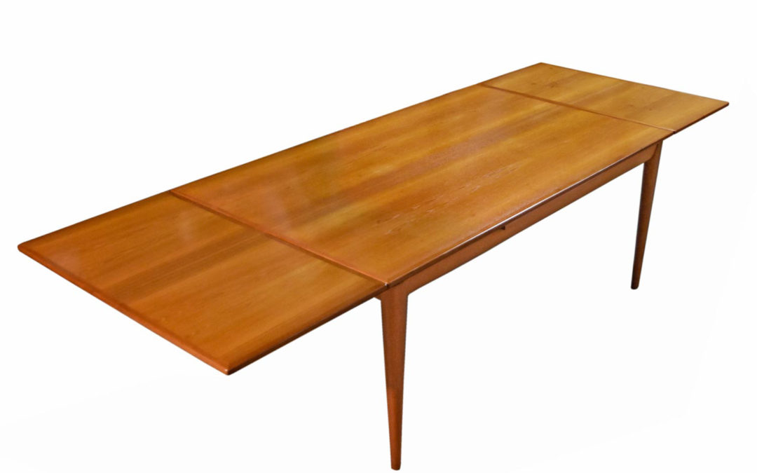 Super-Size Niels Otto Møller Extendable Danish Teak Dining Table for J.L. Møller