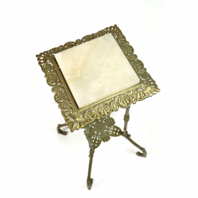 Art Nouveau antique plant stand with onyx