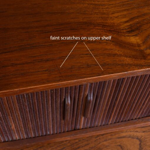 Pull-Out Desk Top Borge Mogensen Danish Teak Bookcase Tambour Door Secretary