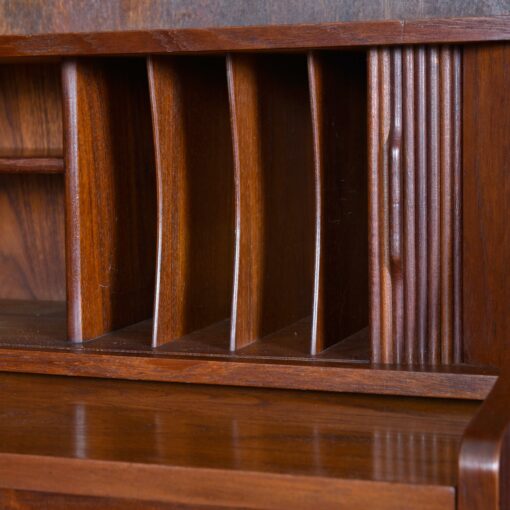 Pull-Out Desk Top Borge Mogensen Danish Teak Bookcase Tambour Door Secretary