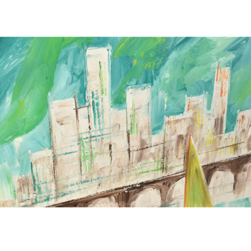 White skyline painting Lemark