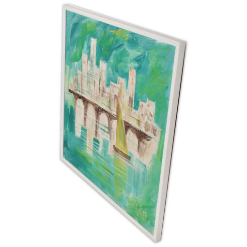 Lemark Mid-Century Modern nautical sailboat painting