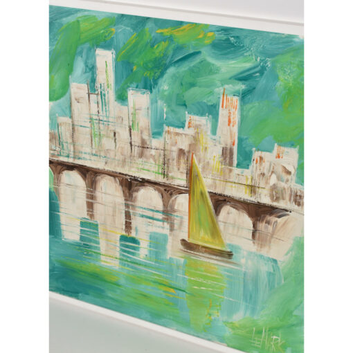 Lemark green and teal nautical painting