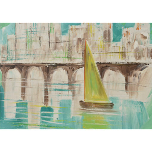 Bridge Mid-Century Modern nautical painting Lemark