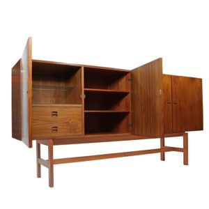 Jydsk Danish Teak Credenza China Cabinet