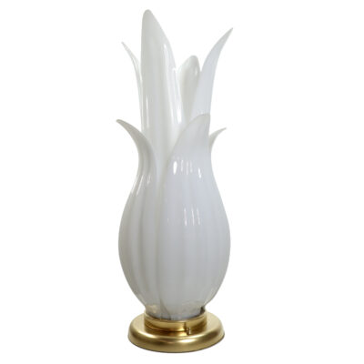 Rougier Floriform White and Gold acrylic floral table lamp