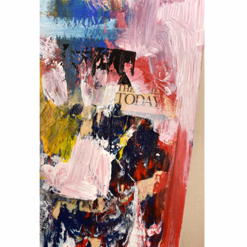 D Puertas abstract expressionist mixed media painting