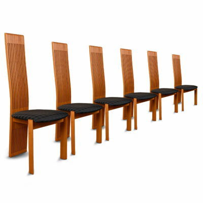 Luxury Costantini Pietro High Back Modern Italian Cherry Dining Chairs