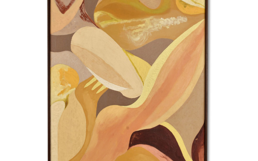 Henry Putney Abstract Deconstructed Figure Mid Century Painting