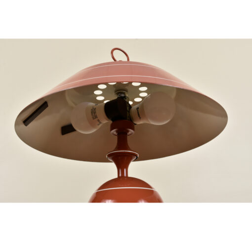 Vintage metal enamel toleware lamp saucer shade