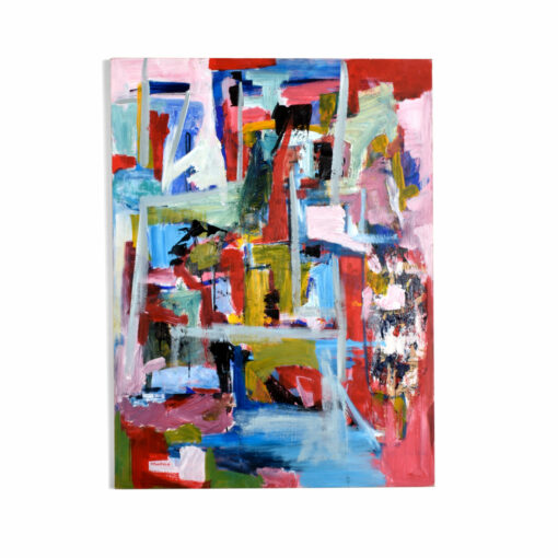D Puertas abstract expressionist mixed media painting