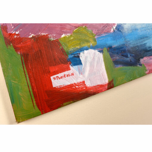 D Puertas abstract expressionist mixed media painting