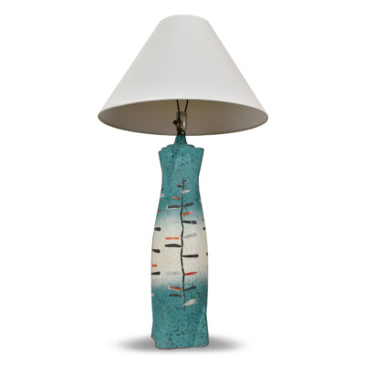 Tye of California aqua blue Torpedo lamp 1957