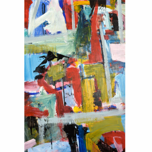 D Puertas abstract expressionist mixed media painting