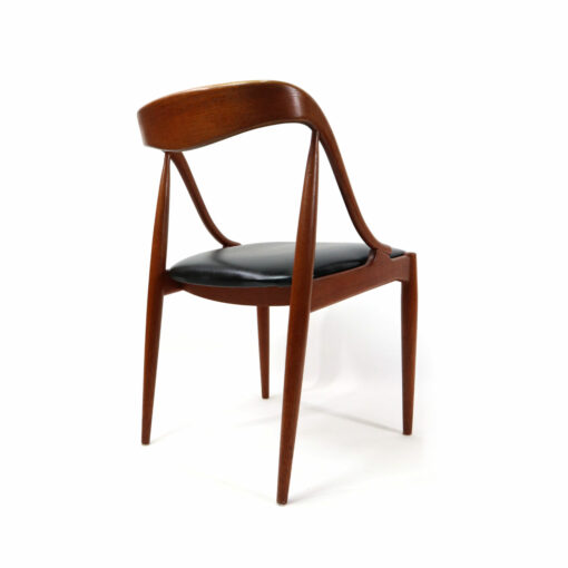 Johannes Andersen for Uldum Mobelfabrik set of 10 vintage 1960s Danish teak dining chairs. Exquisite mid-century modern design on beautifully aged teak.
