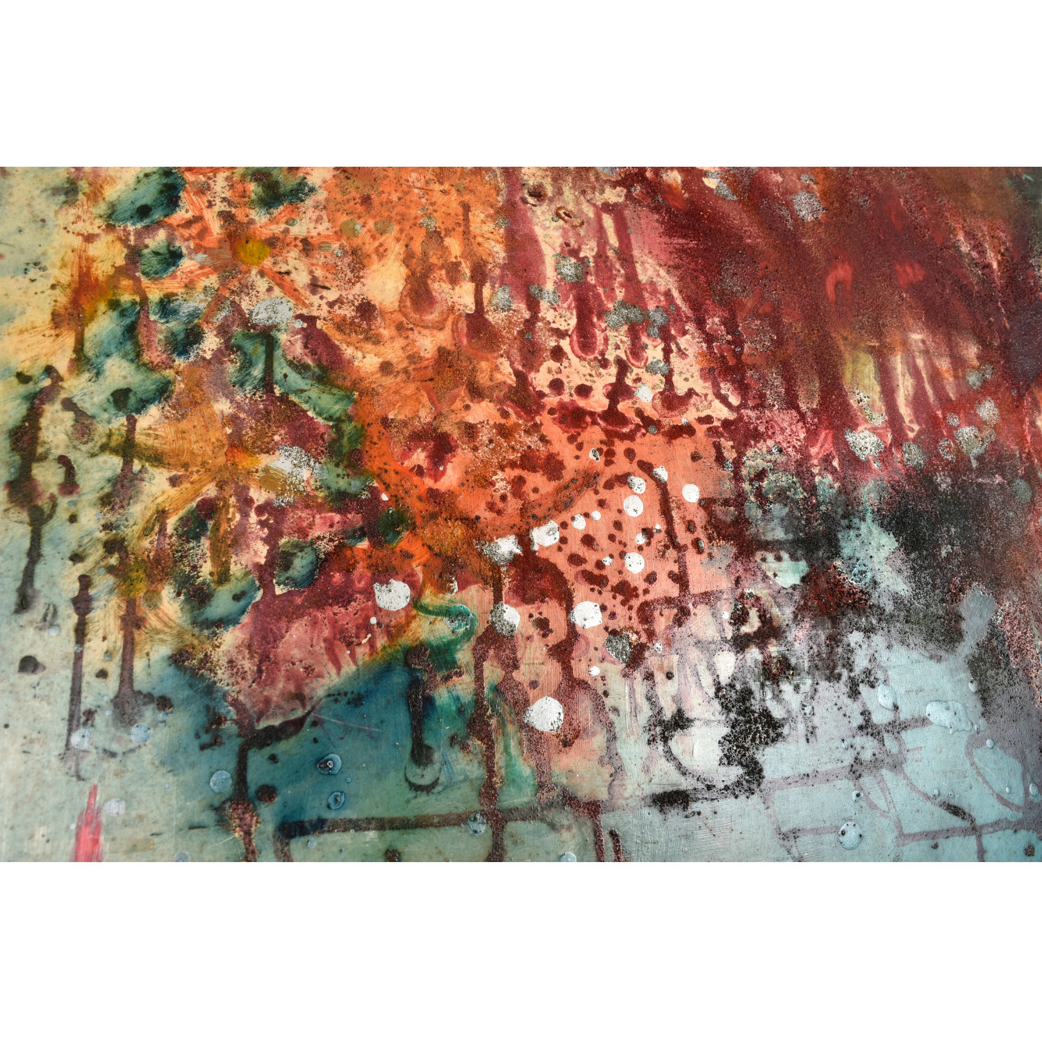 Mid Century Modern Abstract Expressionist Painting by Hofmann Finland Mid Century Modern Abstract Expressionist Painting by Hofmann Finland