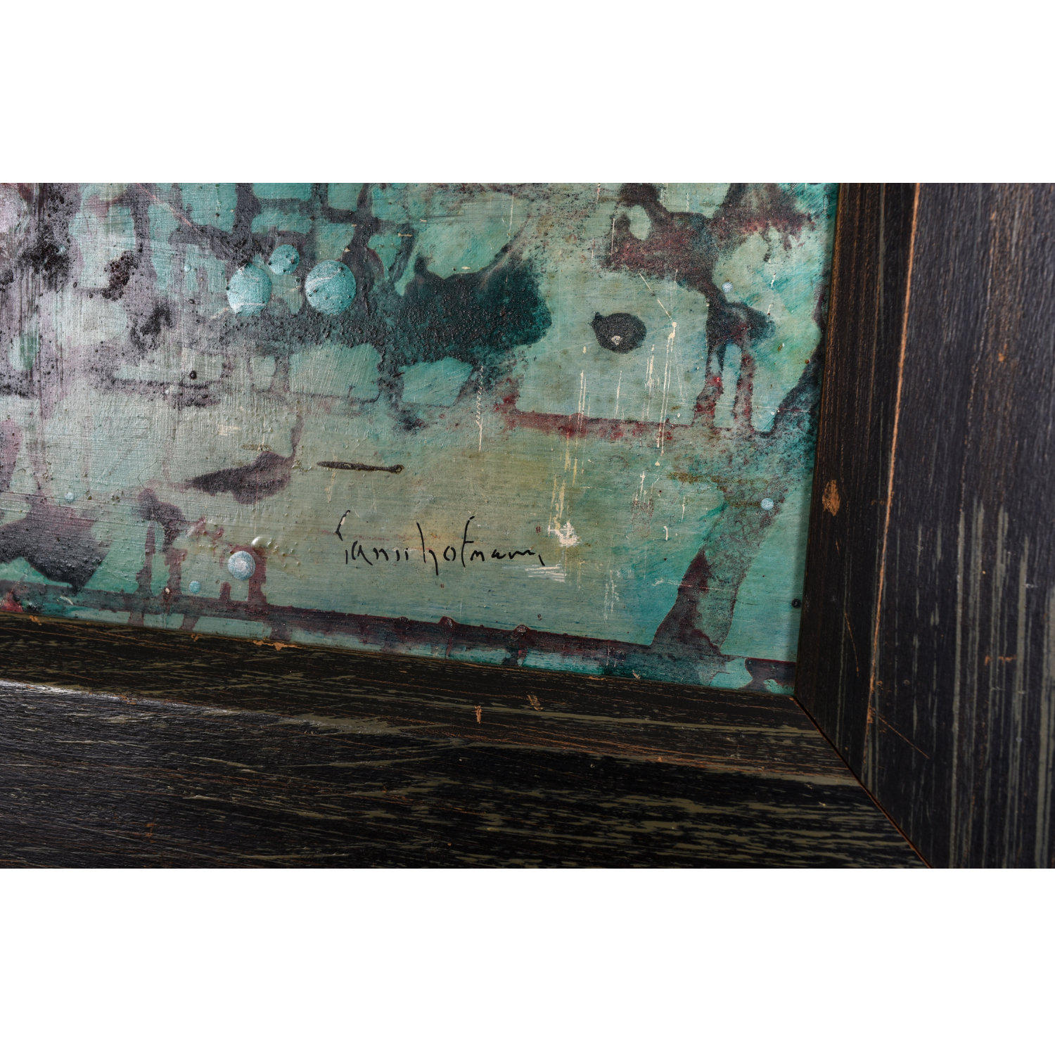 Mid Century Modern Abstract Expressionist Painting by Hofmann Finland Mid Century Modern Abstract Expressionist Painting by Hofmann Finland