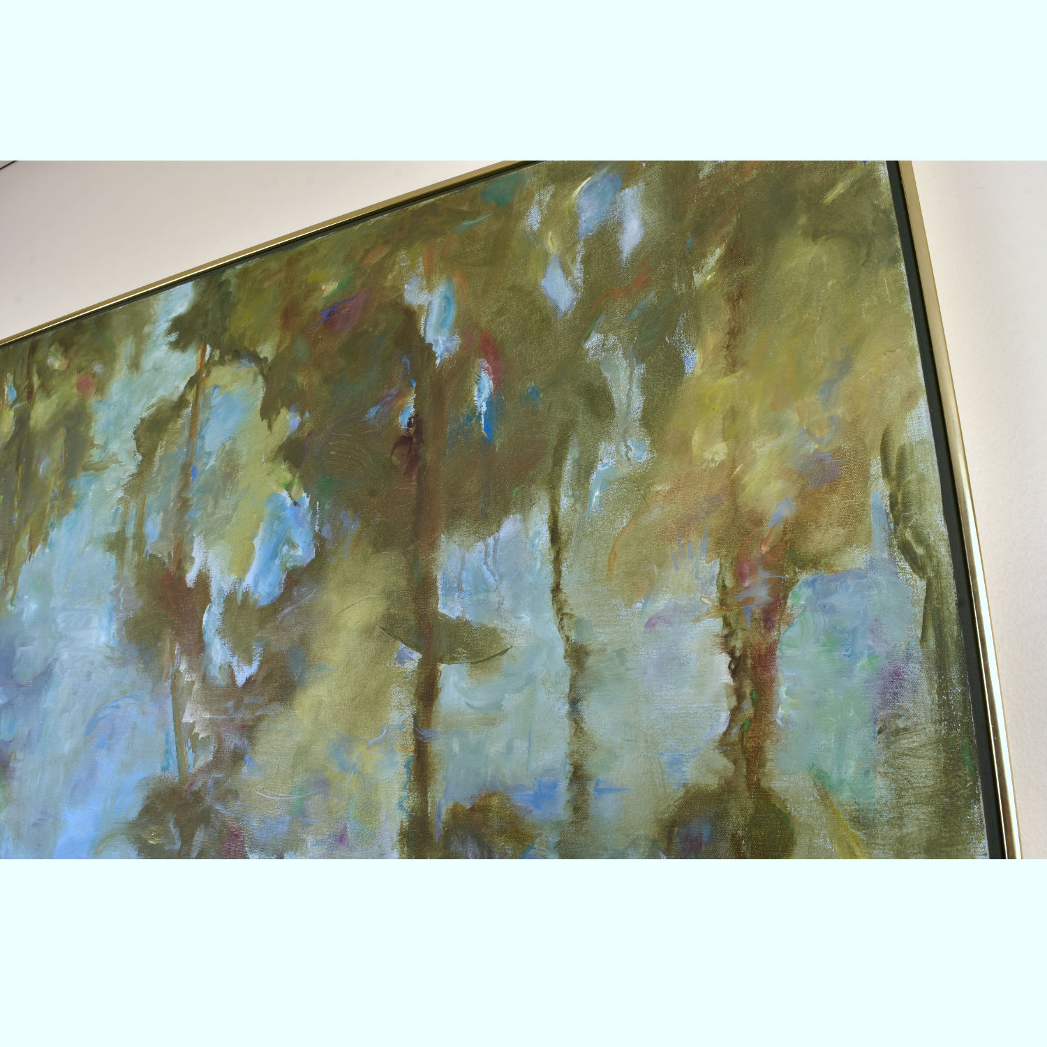 V. Reeder After Water Lillies Trees Reflecting on Water Painting V. Reeder After Water Lillies Trees Reflecting on Water Painting