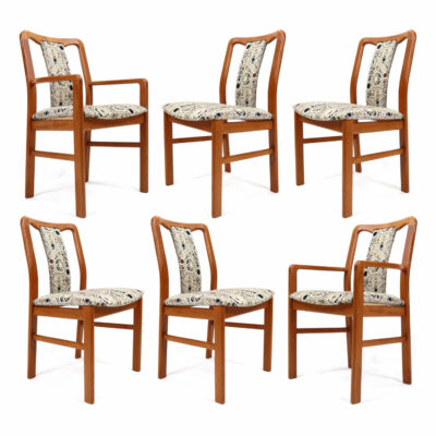 Danish Teak Upholstered Dining Chairs by Boltinge
