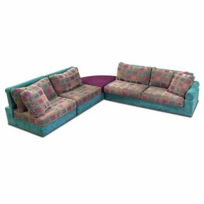 Modern blue Dellarobbia sectional sofa