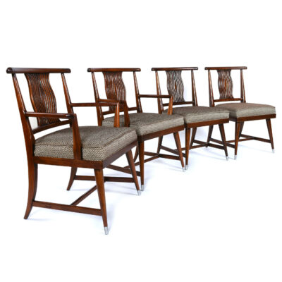 Set of four Chinese mid-century modern dining chairs