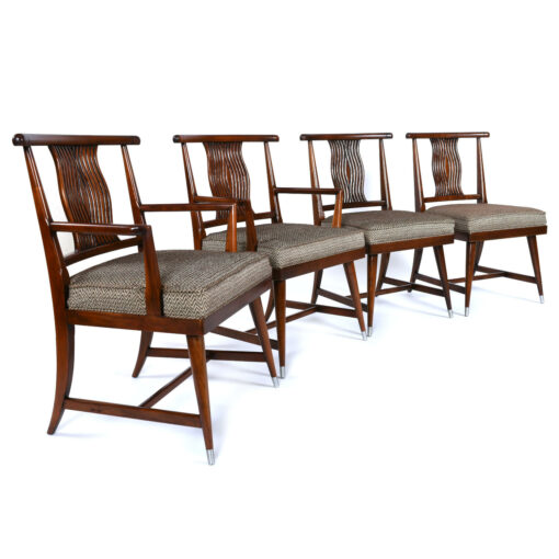 Set of four Chinese mid-century modern dining chairs
