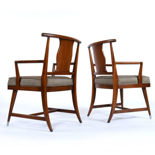 Pair of mid-century modern sabre leg chairs