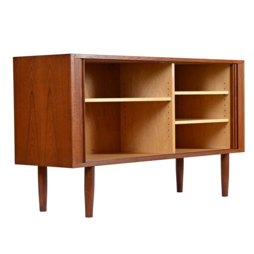 Poul Hundevad Tambour Door Danish Teak Credenza