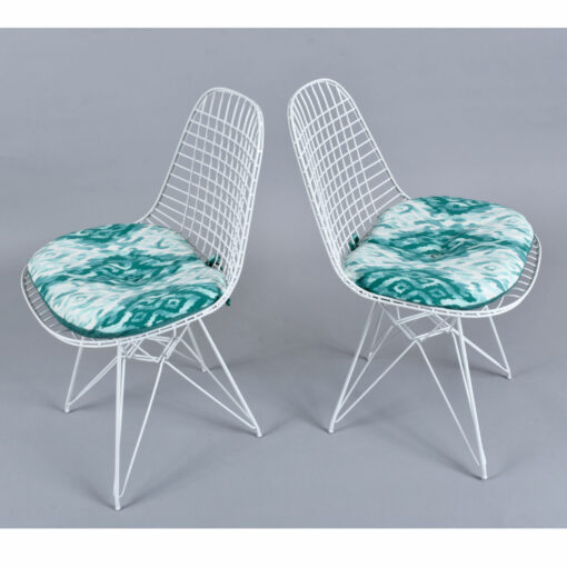 White Eames for Herman Miller DKR Wire Chairs Indoor Outdoor Chairs