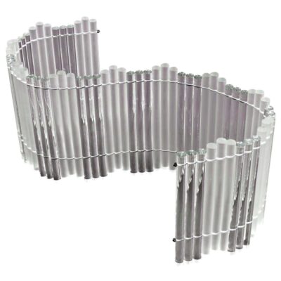 Frosted and Clear Tubular Lucite Acrylic Curved Coffee Table Base