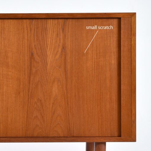 Poul Hundevad Tambour Door Danish Teak Credenza