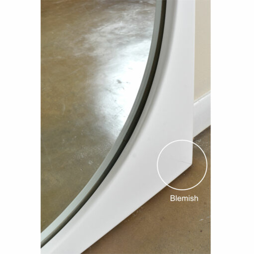 Broyhill Chapter One White Modern wall Mirror Rectangular with Oval inset