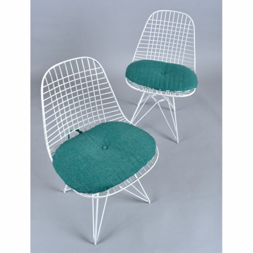 White Eames for Herman Miller DKR Wire Chairs Indoor Outdoor Chairs