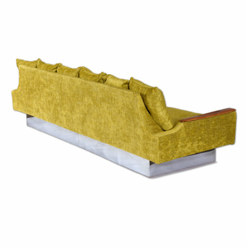 Pearsall Style Gondola Sofa Couch on Mirrored Base