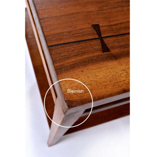 Lane Tuxedo Bow Tie End Table with Walnut and Rosewood