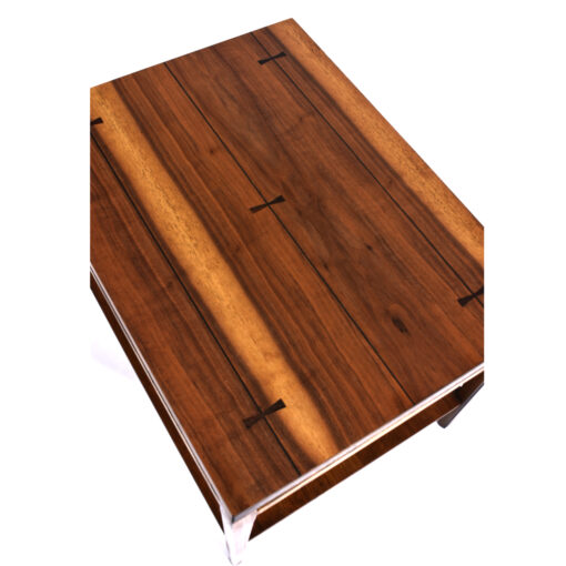 Lane Tuxedo Bow Tie End Table with Walnut and Rosewood