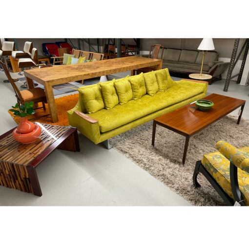 chartreuse Mid-Century-modern pearsall gondola sofa