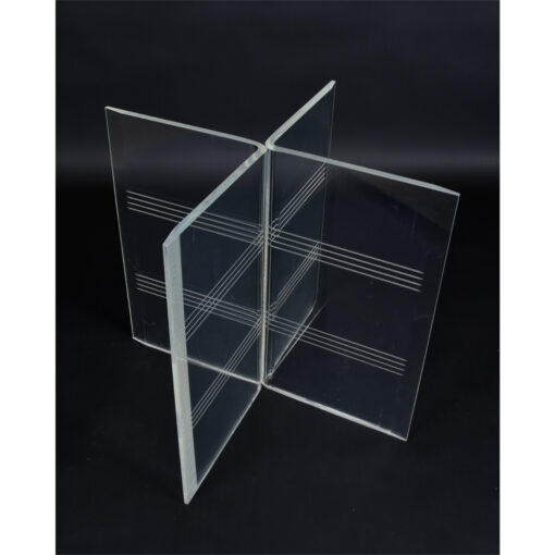 Etched Stripes Lucite Table Bases