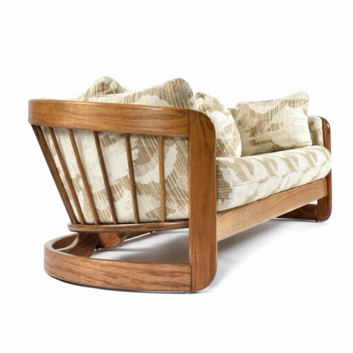 Howard curved oak sofa