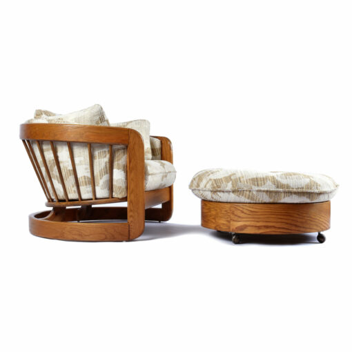 Howard Furniture Barrel Chair Tub Chair with Ottoman