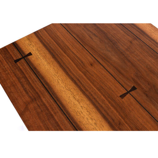 Lane Tuxedo Bow Tie End Table with Walnut and Rosewood