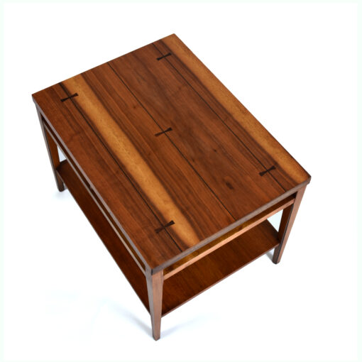 Lane Tuxedo Bow Tie End Table with Walnut and Rosewood